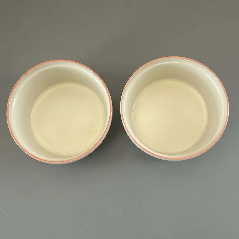 Chantilly Stoneware Fleur De Lune Ramekins Made in Japan Set of 2